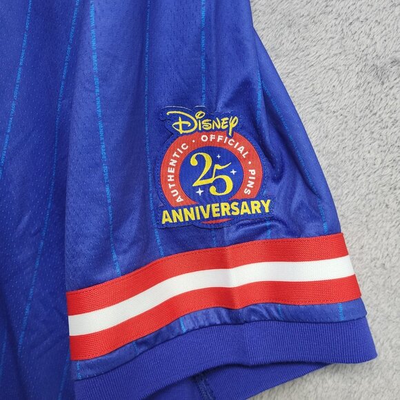 Disney Pin Trader Jersey Adult Large Blue Baseball Button Down Short Sleeve 2025 - Picture 3 of 10